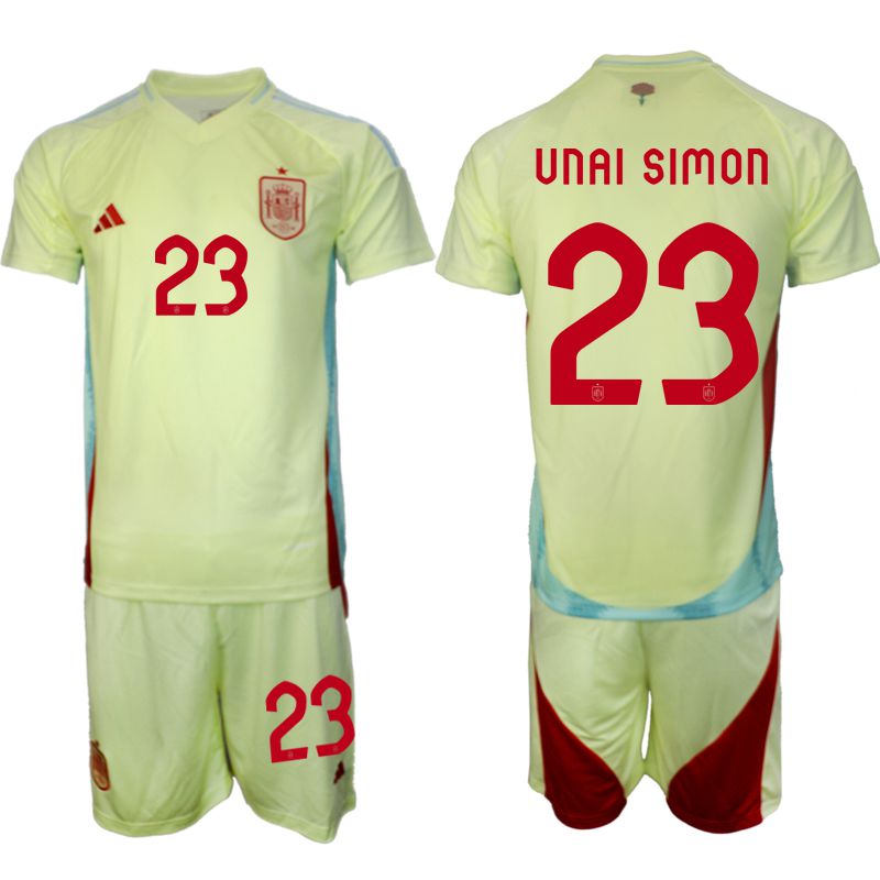 Men 2024-2025 Season Spain away green #23 Soccer Jersey->spain jersey->Soccer Country Jersey
